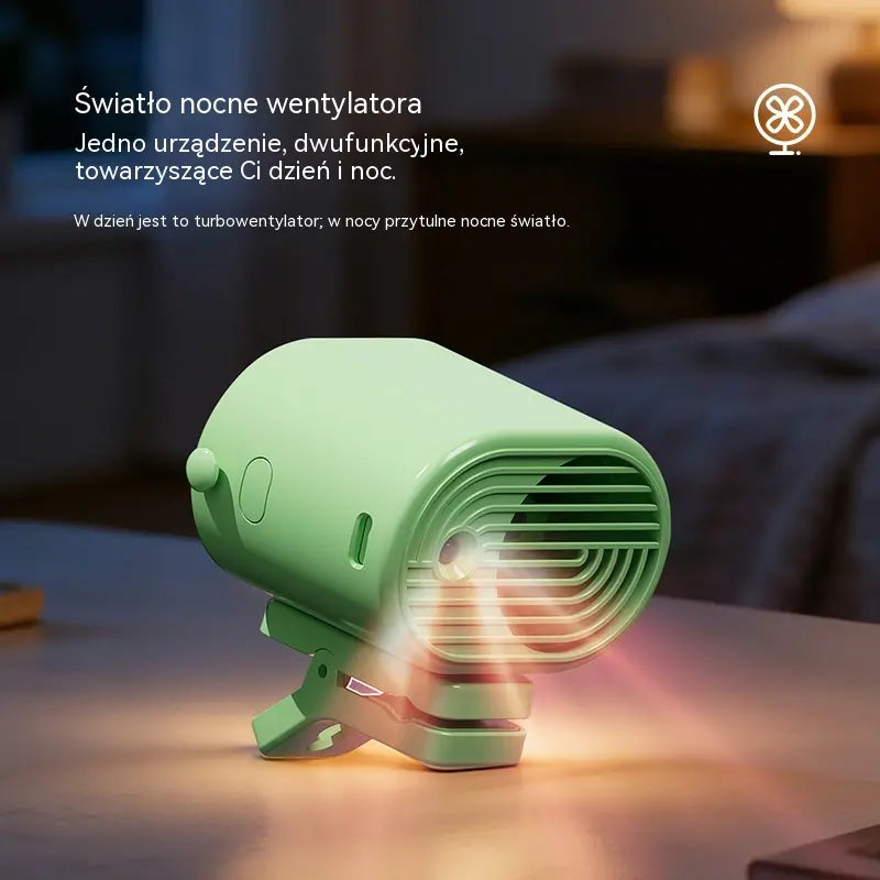 🌀 Wentylator bezdotykowy z wyświetlaczem LED, wbudowanym klipsem i 199 regulowanymi poziomami