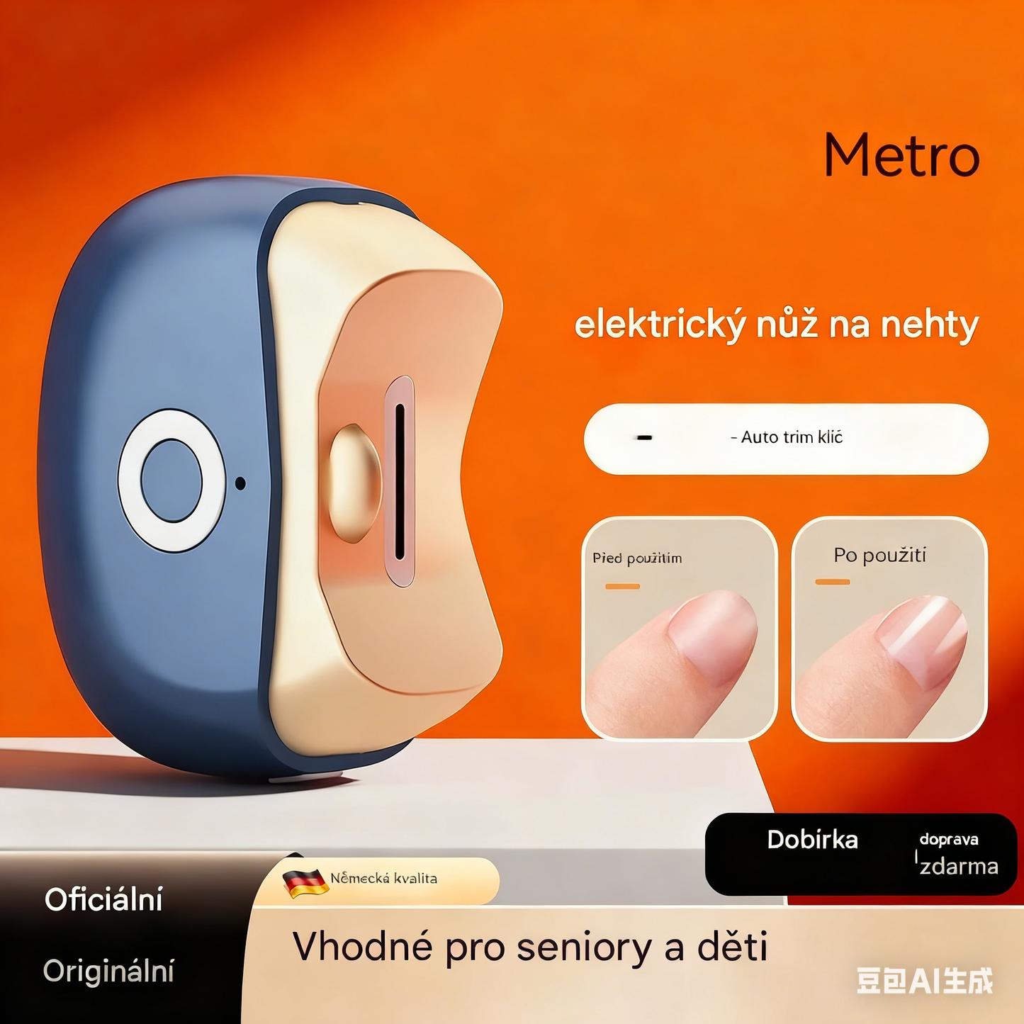 ✂️💅🔥【Kupte 1 a získejte 1 zdarma】Vysoká kvalita!🔥 Multifunkční elektrický pilník na nehty, elektrické kleštičky na nehty s ochranou proti skřípnutí