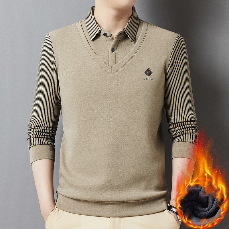 👔Rasprodaja za kraj godine-50% popusta🔥【M-4XL】Muški vrhunski dvodijelni termo top od kašmira