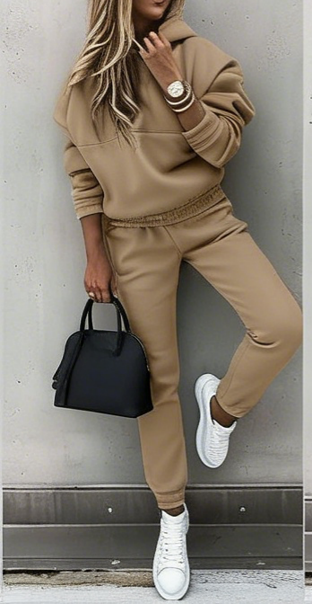 🍁【2-delni komplet】🍂 Elegantna dvodelna športna majica z dolgimi rokavi, ležerna, modna in udobna, idealna za vsakodnevno nošenje na prostem.