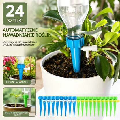 🌺【24 sztuk】🌹🍂Automatyczny system nawadniania kroplowego, idealny do sadzenia kwiatów, idealny do ogrodów i roślin w doniczkach