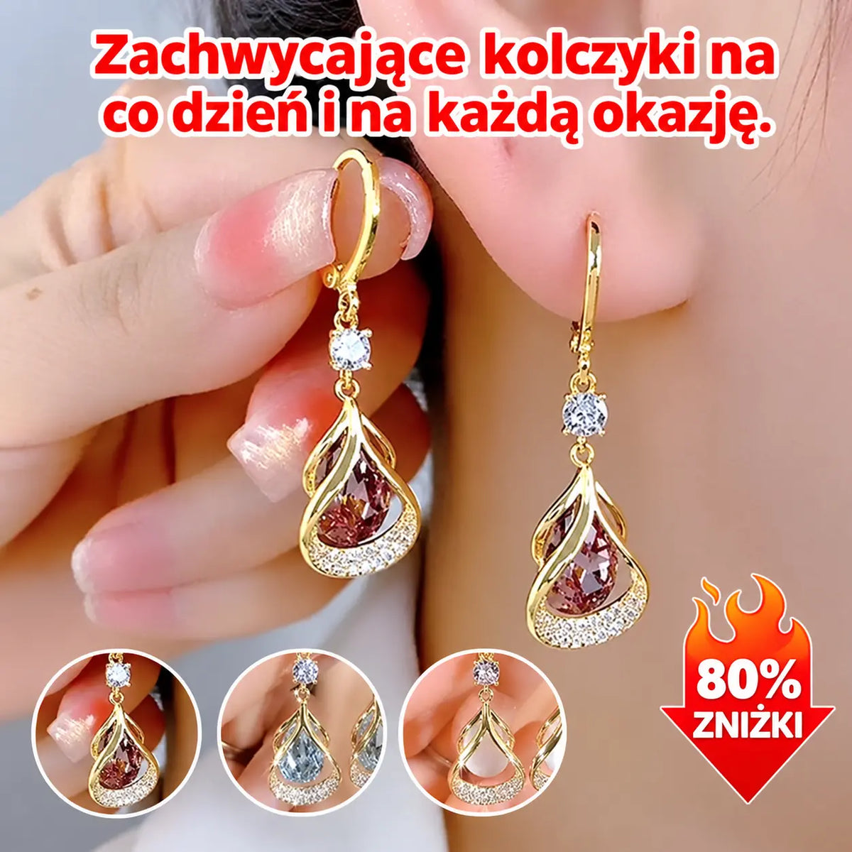 【3 pary pudełko prezentowe】Zestaw magnetycznych kolczyków