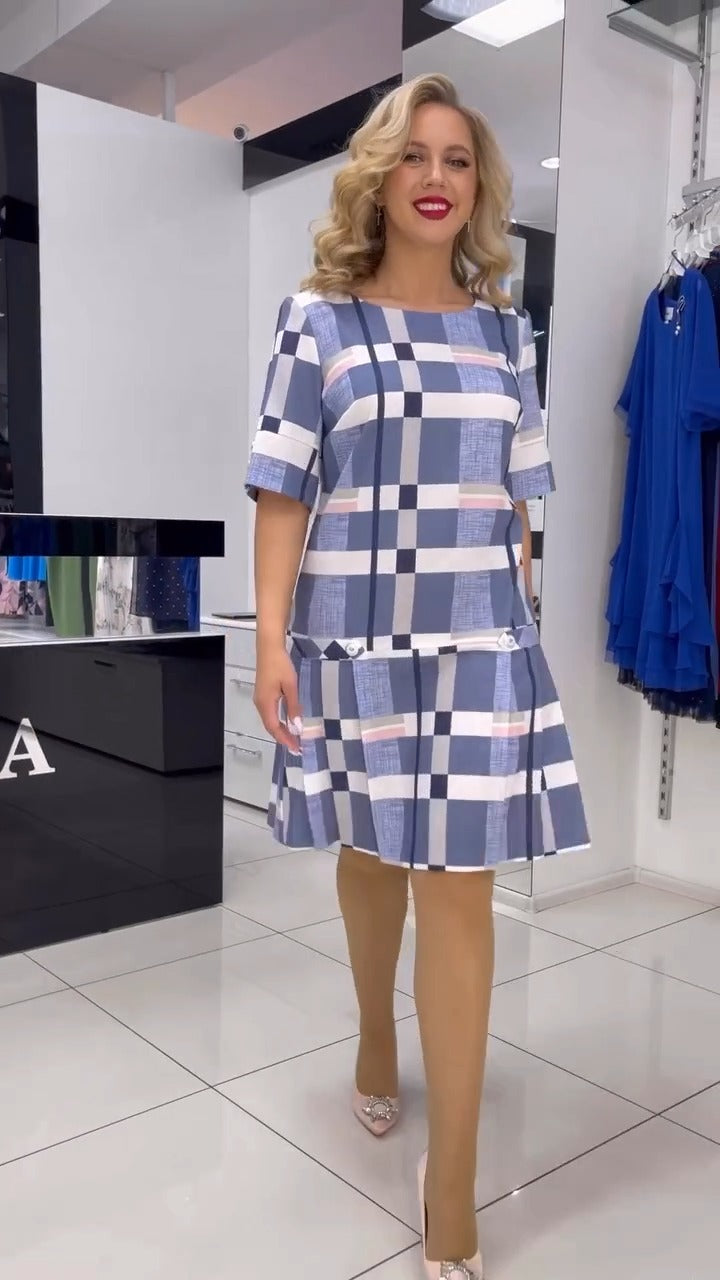 👗 【S-5XL】❤️2025 noua rochie multicolora eleganta in carouri
