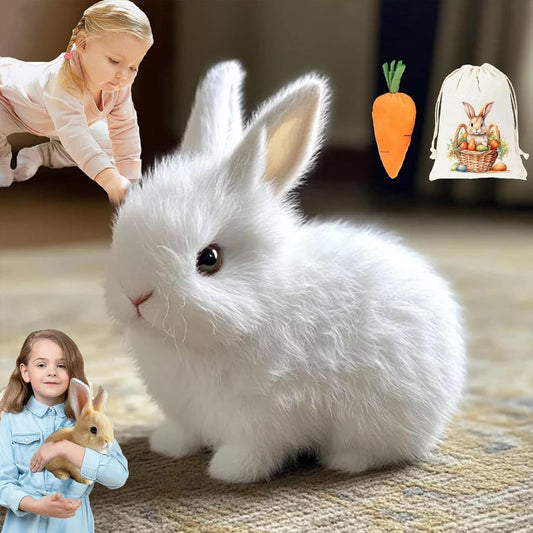 🔥💥🐰🐇【50% reducere】Jucărie drăguță de iepure, jucărie de pluș electrică super simulare iepure