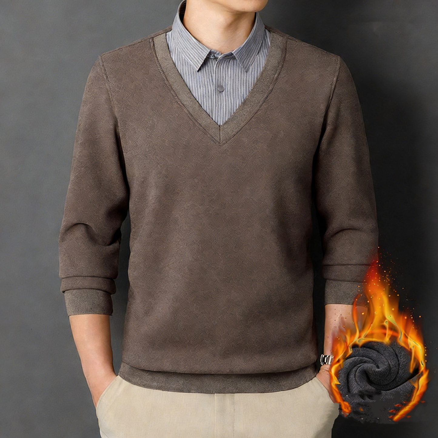 🔥【L-4XL】Nova moška zimska izolirana majica, udobna in vsestranska