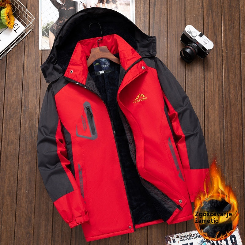 ❄️🧥【2XL-6XL】Moški zimski plašč, podložen s flisom, debel, odporen proti vetru, dežju in topel.