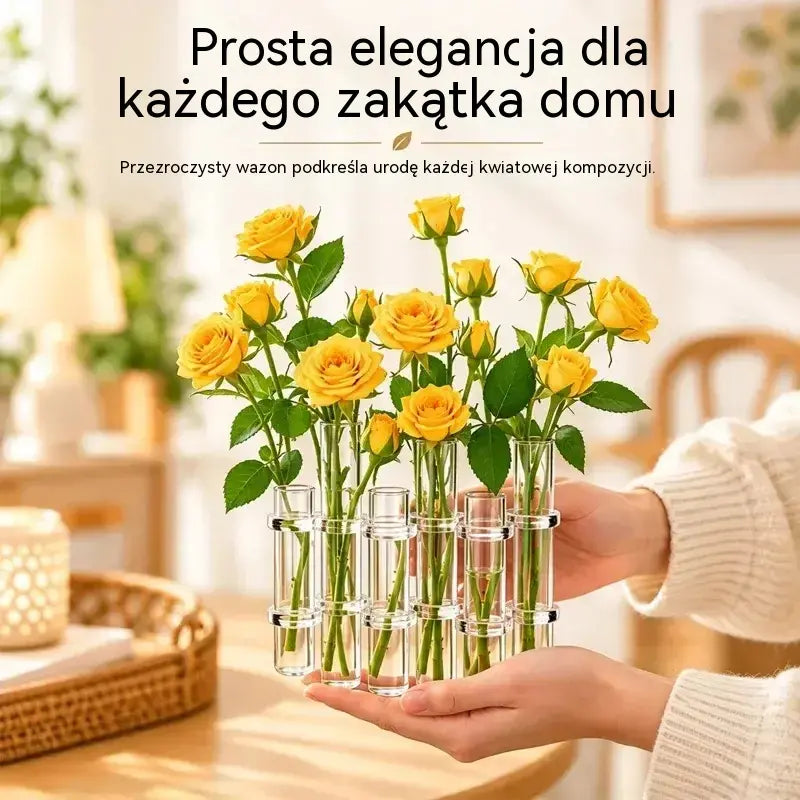 6 sztuk za 119 zł 💐 Szklany wazon w kształcie probówki