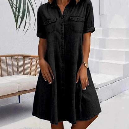 ✨【S-5XL】😍Sukienka Jeansowa Plus Size 2026 – Luźny Krój, Komfort i Modny Styl na Co Dzień