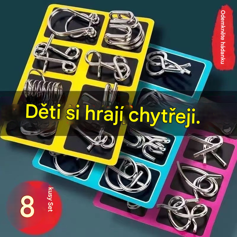 【3 sady】Dětské vzdělávací hračky, inteligenční přezka