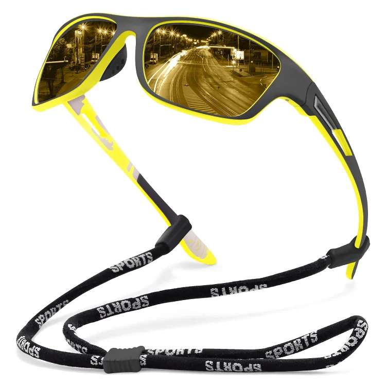 🚵‍♂️ 50% taniej 😎 ⚡ Męskie sportowe okulary przeciwsłoneczne z polaryzacją i prawdziwymi soczewkami lustrzanymi; stylowe i pyłoszczelne – idealne do jazdy na rowerze.