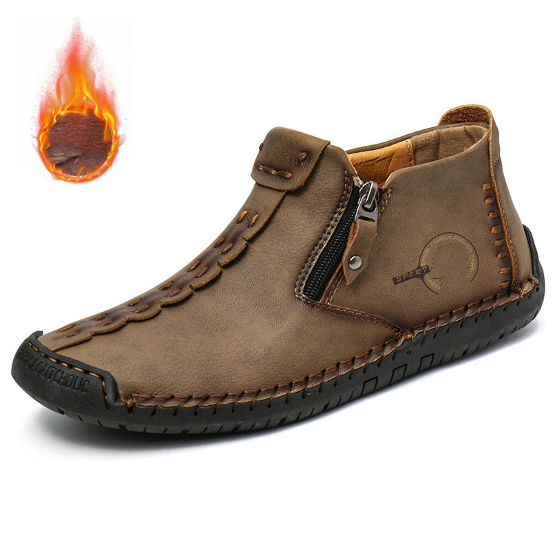 🥾Akce: Podzimní a zimní pánské boty (vel. 38-48) s plyšovou podšívkou a zipem – teplé, pohodlné a stylové.