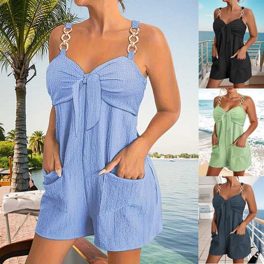 🎀👖【Reducere 50% 🔥】【S–2XL】Salopă de damă cu bretele decorative, casual și elegantă