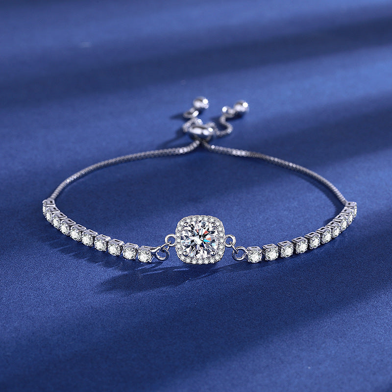 😀👉【Kupite 1, dobite 1 gratis】Nova in elegantna zapestnica iz srebra 925, vdelana z diamanti in okrasnimi kamni.