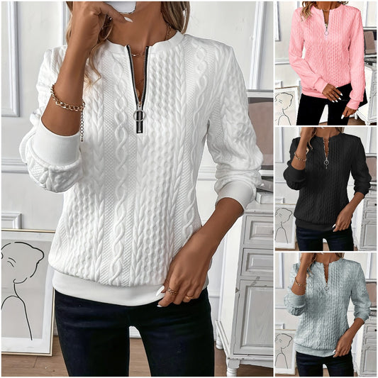 🎀🎀【Podzimní nové produkty】🌸🌸🌸2025Ležérní prošívaná mikina na zip pro evropské a americké ženy.