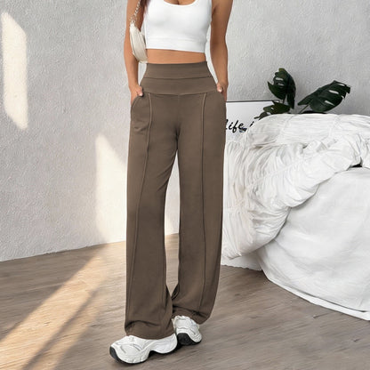 💕💕【S-XL】Нови дамски спортни панталони с прав крачол, свободна кройка, бързосъхнещи, подходящи за ежедневни упражнения и йога.