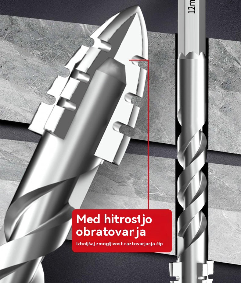 🥇【3+4+5+6+8+10+12+14+16 mm】7. generacija ekscentričnega svedra iz super trdega volframovega jekla z nazobčanim robom
