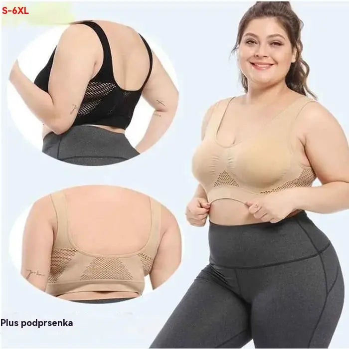 😍【Balení 3 kusů】Bezešvá podprsenka pro plné tvary ❤️ Prodyšná a chladivá【40–120KG】