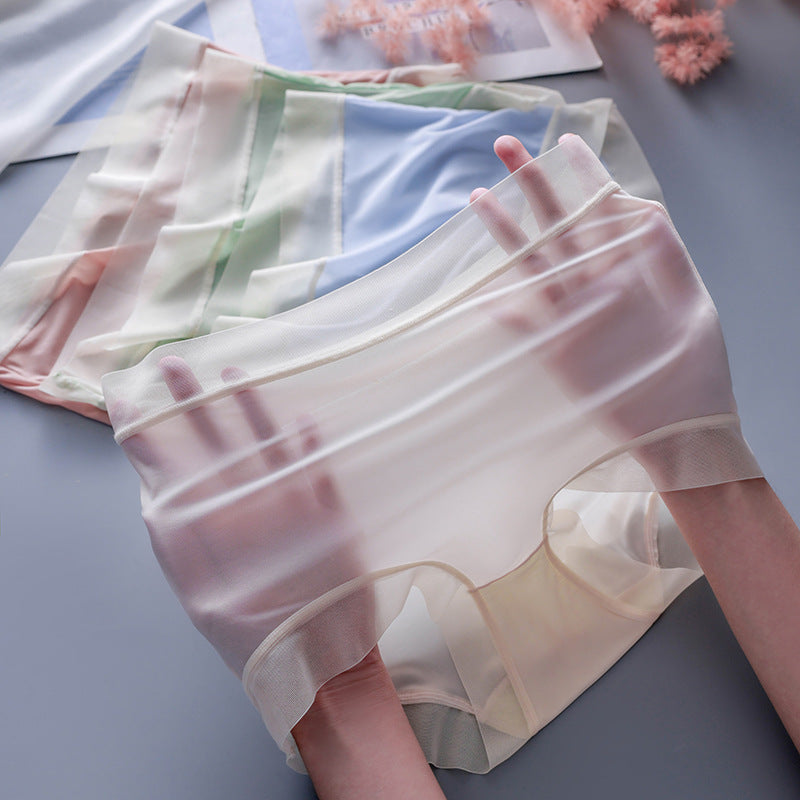 🌹🌹🌹(6 darab) Női magas derekú jégselyem alsónemű