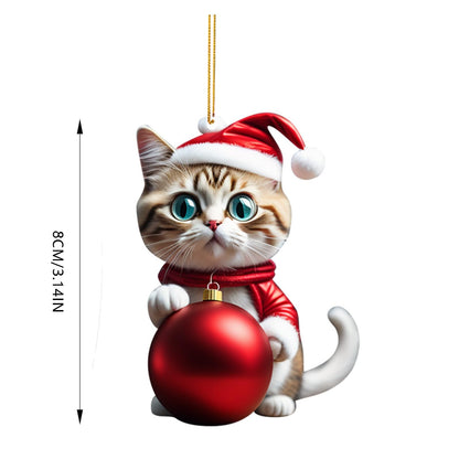 【Promocija - 50 % popust】🎄10 kosov😻 Okraski za božično drevo Katie. Viseči mačji dodatki-avtomobilski dodatki