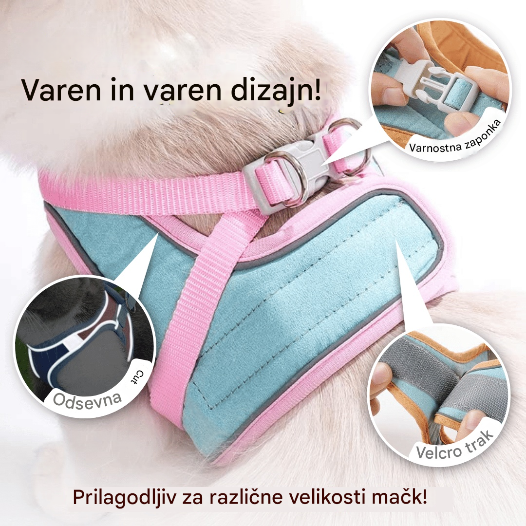 😺🐶【Kúpte 1, získajte 1 zadarmo】Povodec za pse, komplet za sprehajanje psov, plišasti oprsnik za hišne ljubljenčke, mačji oprsnik s povodcem, ki se sveti v temi🐾