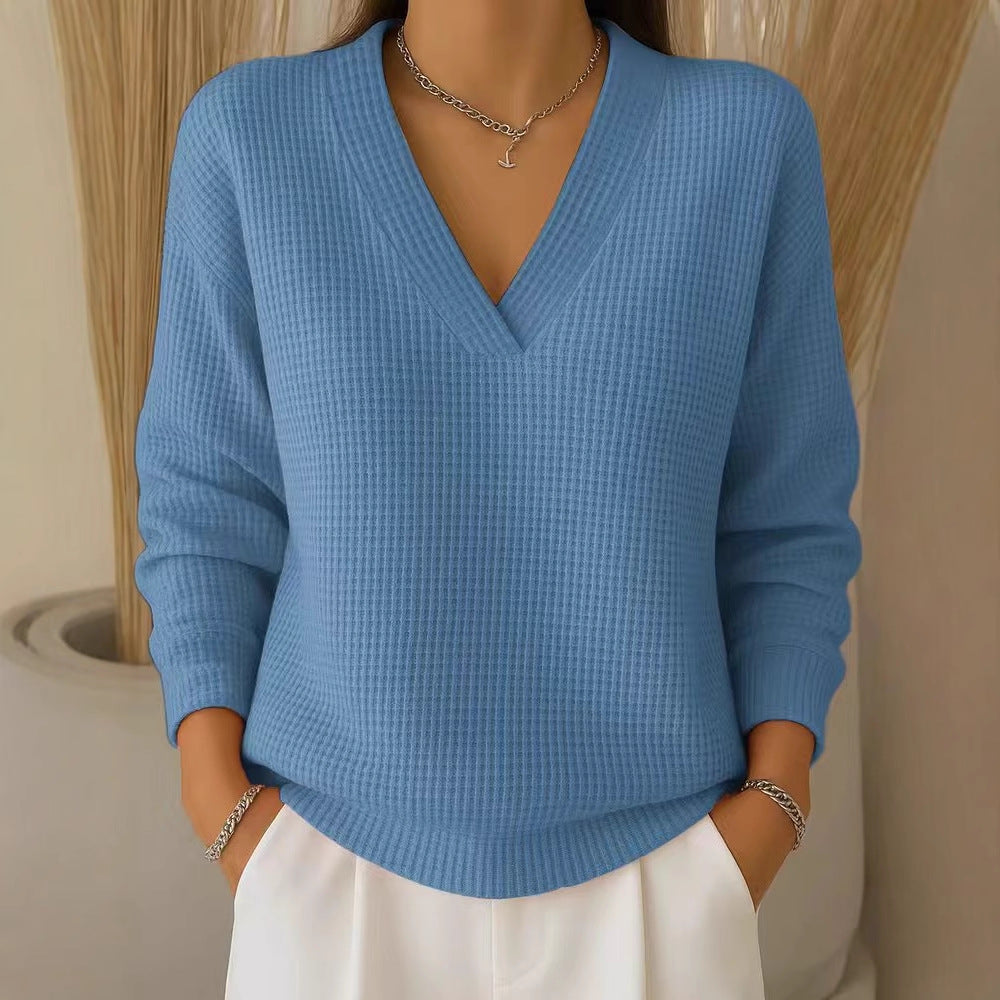 🔥 【S-3XL】 Elegantní a pohodlná dámská halenka s výstřihem do V