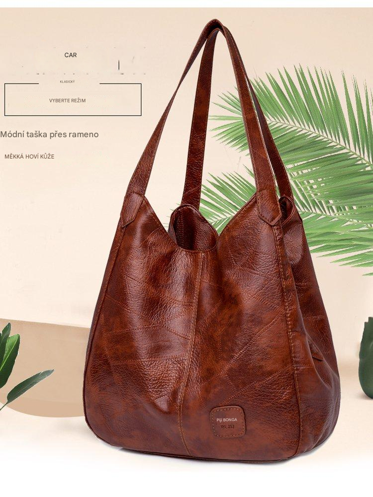 💖👜💖 【50% sleva🔥】2025 nová velkokapacitní dámská měkká kožená taška přes rameno