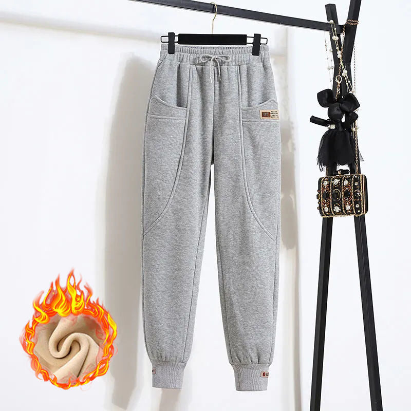 🔥✅【50-100 kg】Žametne hlače iz čistega bombaža z elastičnim pasom, odporne proti bledenju in gubanju