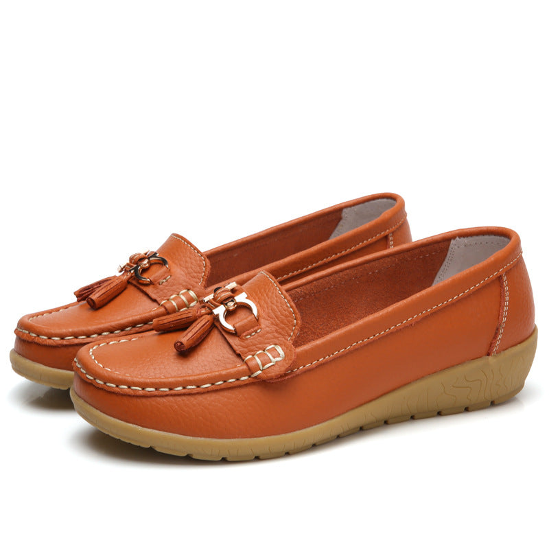 🔥【35-44】Nowe, oddychające i wygodne damskie skórzane buty z miękką podeszwą