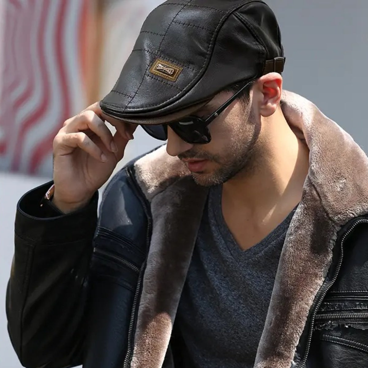 🔥Moška vrhunska usnjena retro baretka iz leta 2025, super enostavna za uporabo, zelo praktična