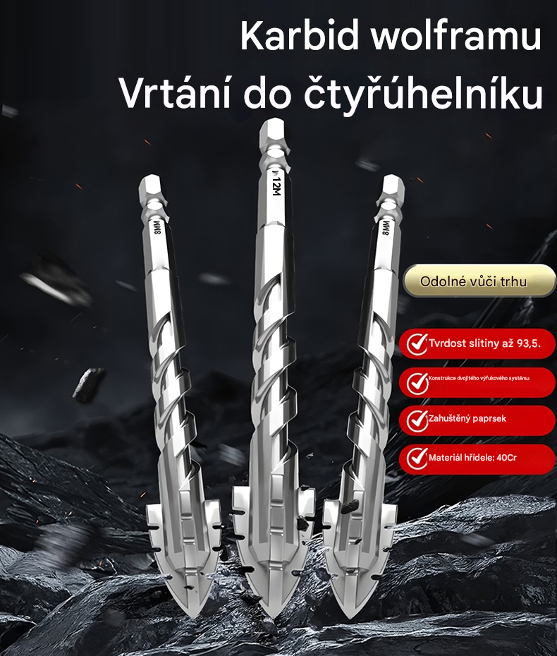 🥇【3+4+5+6+8+10+12+14+16 mm】Excentrický vrták 7. generace vyrobený ze super tvrdé wolframové oceli s vroubkovaným ostřím