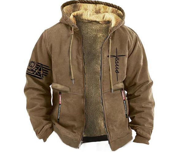 🔥🧥🔥【S-3XL】 Modna, jesienna i zimowa, pogrubiona, aksamitna kurtka męska na co dzień
