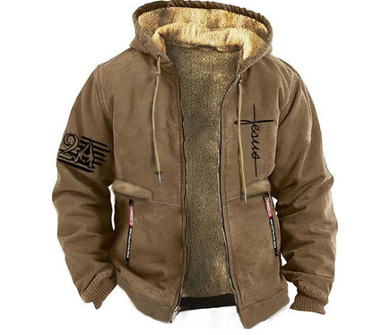 🔥🧥🔥【S-3XL】 Modna, jesienna i zimowa, pogrubiona, aksamitna kurtka męska na co dzień