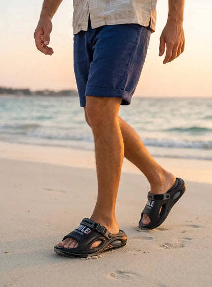 [38-45] Męskie obuwie plażowe, sandały sportowe na grubej podeszwie, antypoślizgowe i odporne na zużycie