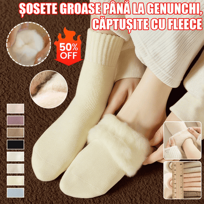 🔥【Reducere de 50%】🧦Șosete groase și călduroase din lână pentru iarnă, super groase și călduroase, elastice, mărimea 35-42