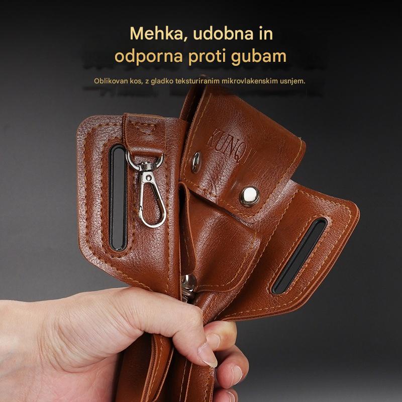 ✨💖🌹Moška večnamenska torba za okoli pasu iz pravega usnja