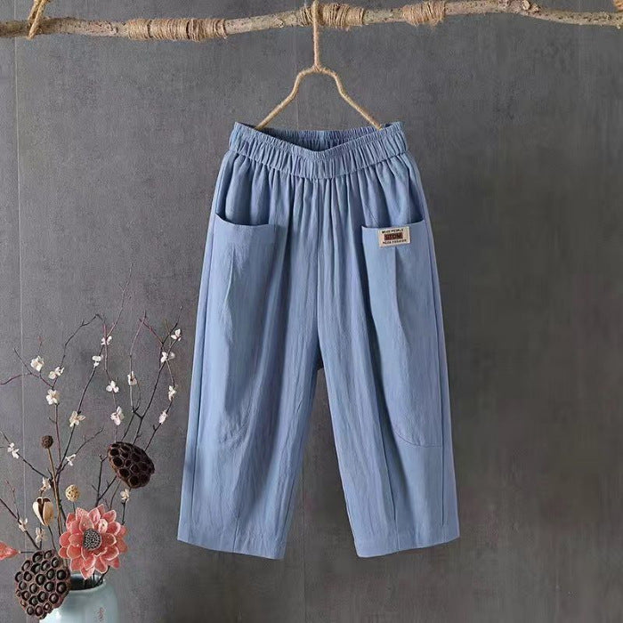 🌈【Reducere de 50%】👖【M-4XL】Pantaloni casual noi, largi, mari, confortabili și versatili, din bumbac și in.