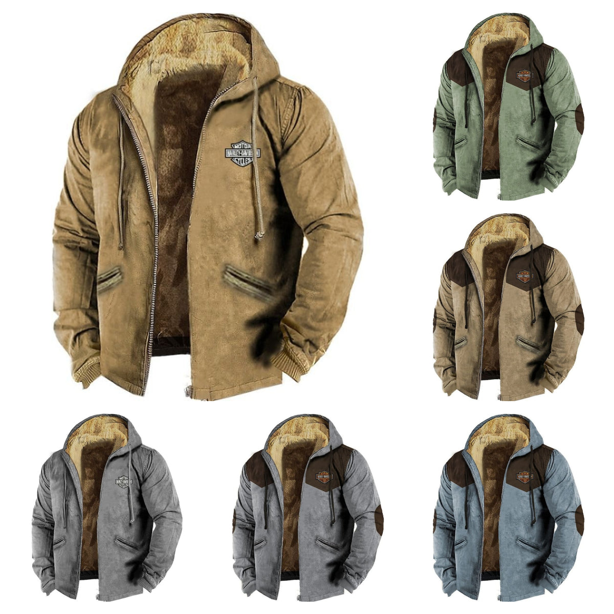 👍🧥[M-5XL] Divatos férfi őszi-téli bővebb kabát vastagabb bársonyból