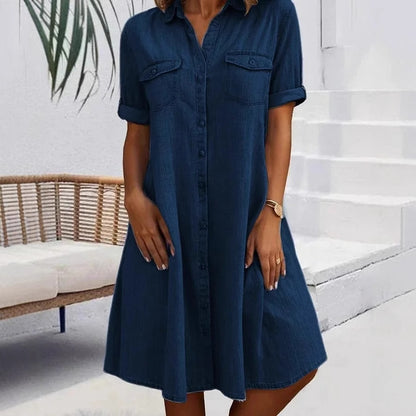 ✨【S-5XL】😍Sukienka Jeansowa Plus Size 2026 – Luźny Krój, Komfort i Modny Styl na Co Dzień