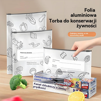 【30 sztuk w zestawie】Zapinana na suwak aluminiowa torba do przechowywania, nieprzepuszczająca światła, wielokrotnego użytku, łatwa do opisania, co ułatwia przechowywanie.
