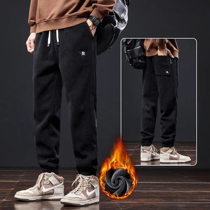 🔥【50% отстъпка】🔥【M-5XL】🖤Нови зимни панталони за мъже, плюс кадифе и дебел кордура, топли и ежедневни мъжки панталони