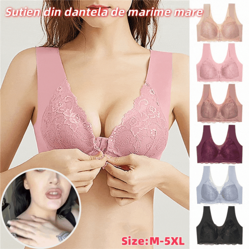 ✨【3 ks】Velká velikost, sexy podprsenka bez kostic s otevřeným zadkem a krásným střihem