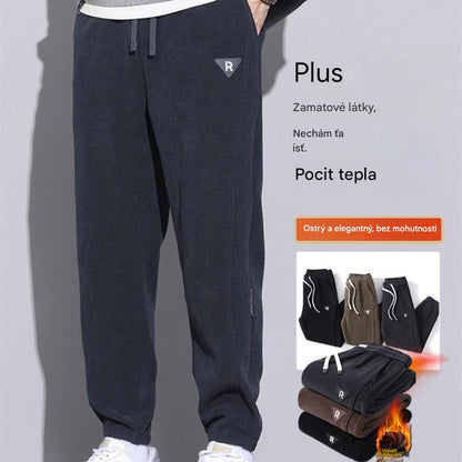 🔥【M-5XL】🖤Nové pánske zimné nohavice, s flísovou podšívkou a zosilneným manšestrom, teplé a ležérne pánske nohavice