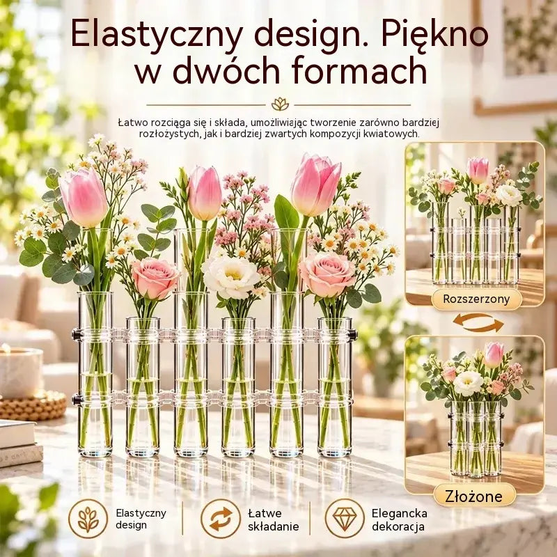 6 sztuk za 119 zł 💐 Szklany wazon w kształcie probówki