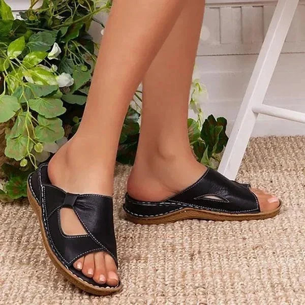 ✨👡【Лятна разпродажба】🔥🌈【Размери 35-43】Нови летни модни удобни дамски сандали, чехли за дома и открито от естествена кожа