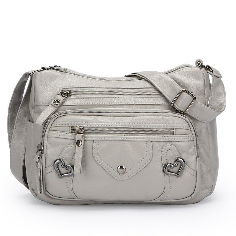 【Sezónní výprodej - sleva 50 %】Nová stylová a prostorná taška přes rameno, lehká a všestranná crossbody taška z měkké PU kůže