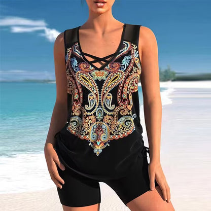 🩱🔥【Limitovaná ponuka】【S–5XL】🩱Dvojdielne plavky s etnickou potlačou – pohodlné, štýlové, ideálne na leto 🌊🌴