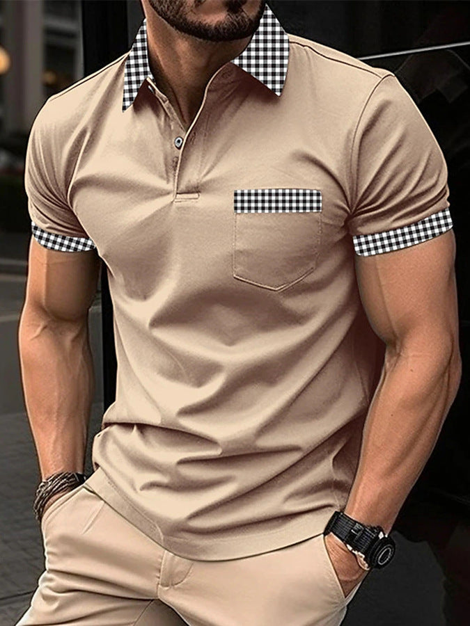 🔥 👕 Nové pánské ležérní tričko s kulatým výstřihem a krátkým rukávem z roku 2025