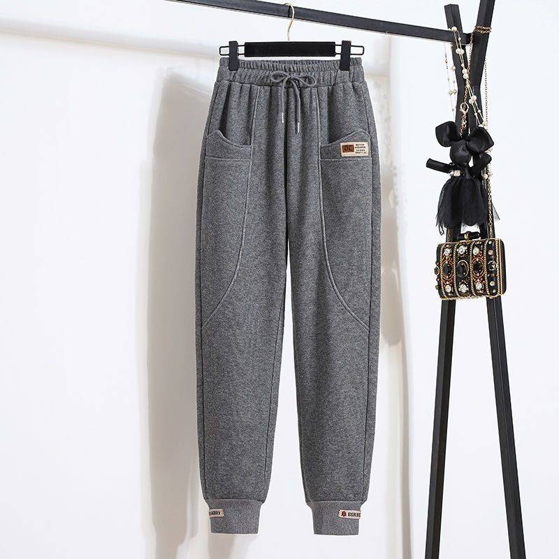 🔥✅【50-100 kg】Žametne hlače iz čistega bombaža z elastičnim pasom, odporne proti bledenju in gubanju