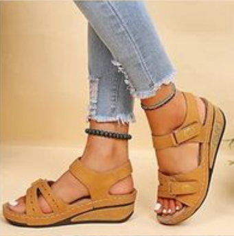 🔥【50% sleva】🔥【35-43】Letní ležérní sandály na klínku se silnou podrážkou