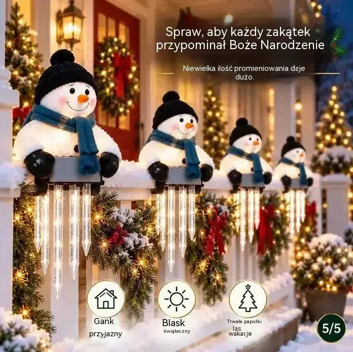 ☃️Dekoracja świetlna WinterGlow – Bałwan i sople